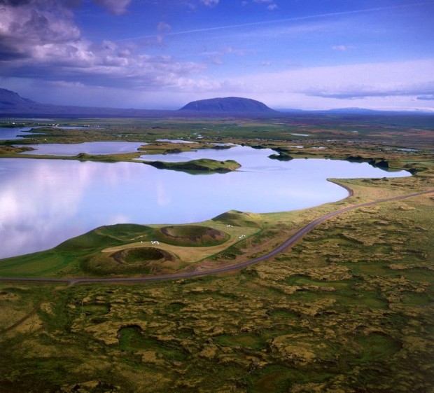 Lake Mývatn in North Iceland.