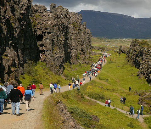 Sumargestir á Þingvöllum