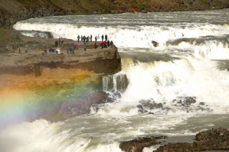 Ferðafólk við Gullfoss. Mynd: Ragnar Th. Sigurðsson