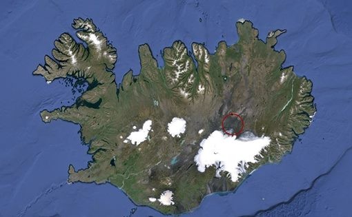 Location of the eruption.