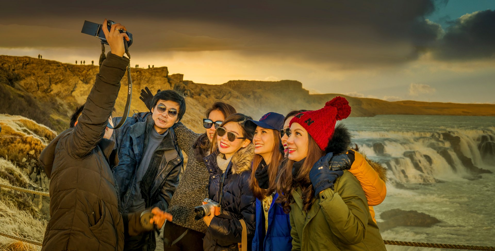 Tourists at Gullfoss. Photo: Ragnar Th. Sigurðsson