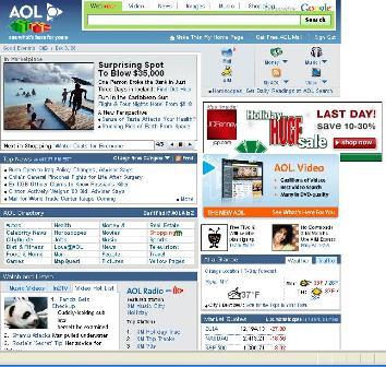 AOL.com forsíða