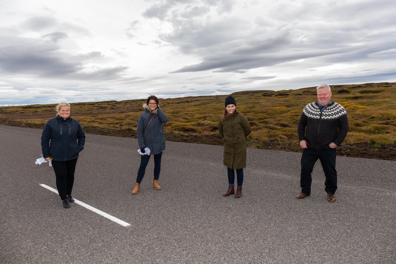 Það var mikil ánægja meðal viðstaddra þegar leiðin var opnuð formlega. Katrín Jakobsdóttir, forsætis…