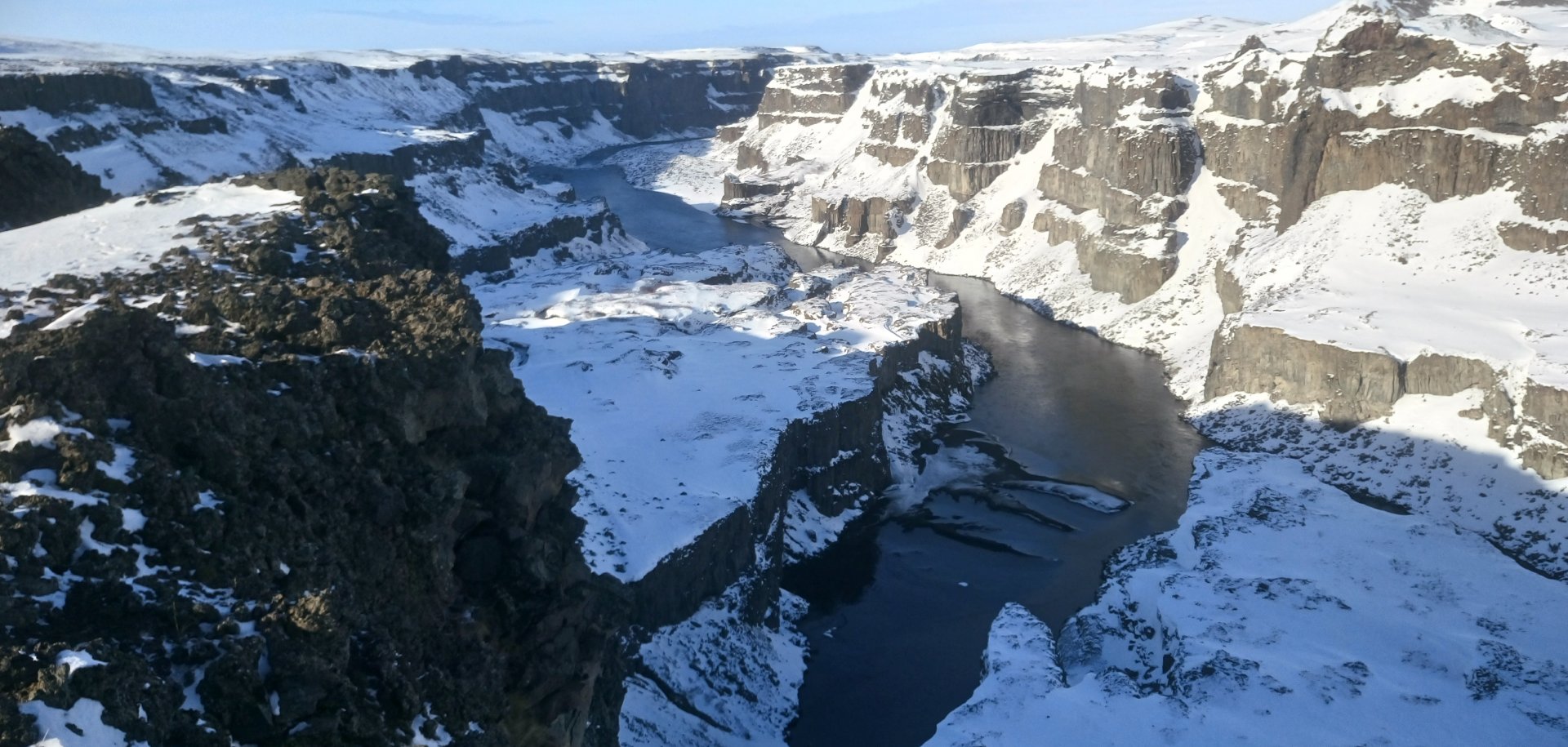 Jökulsárgljúfur að vetri. Mynd: -HA