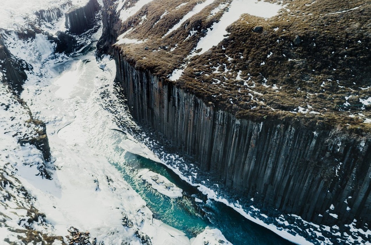 Stuðlagil að vetri. Mynd: Íslandsstofa.