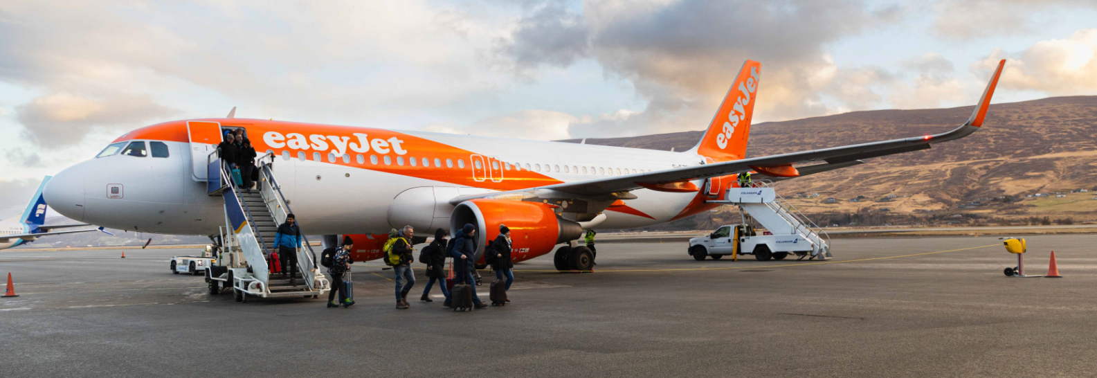 Flugvél EasyJet á Akureyrarflugvelli. Mynd: Markaðsstofa Norðurlands