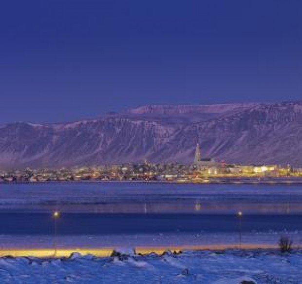 Reykjavík að vetri  - Mynd Ragnar Th. Sigurðsson