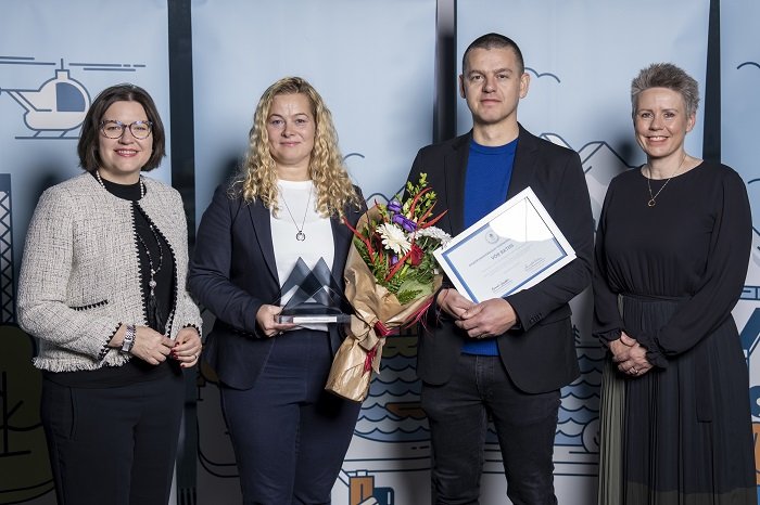 Vök Baths er handhafi Nýsköpunarverðlauna ferðaþjónustunnar árið 2022. Eliza Reid, forsetafrú og Bja…