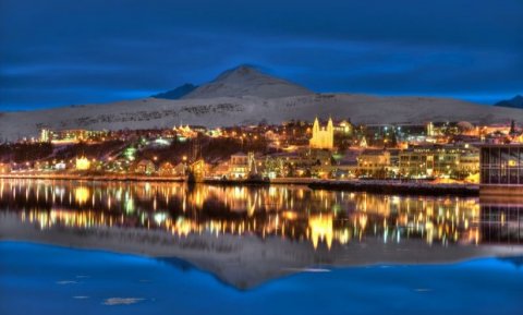 Akureyri um vetur. Mynd: Ragnar Th. Sigurðsson