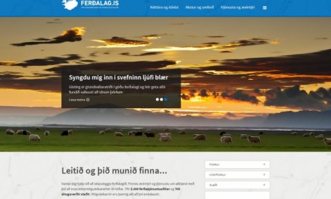 Forsíða hins nýja ferdalag.is