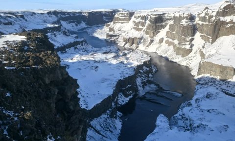Jökulsárgljúfur að vetri. Mynd: -HA