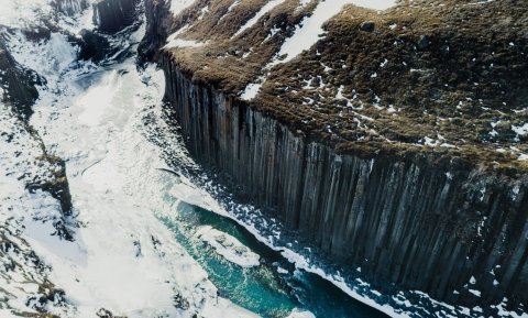 Stuðlagil að vetri. Mynd: Íslandsstofa.