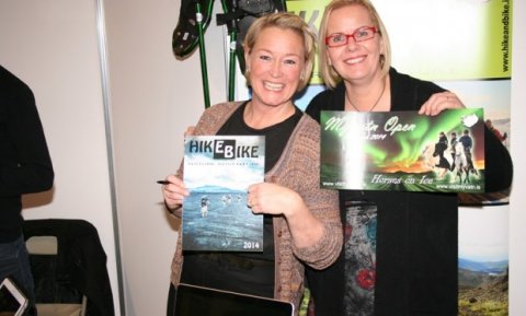 Eyrún Björnsdóttir og Ásdís Erla Jóhannesdóttir glaðbeittar að venju.