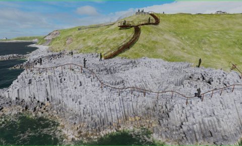 Hér sést hvernig gert er ráð fyrir að aðkoma verði í Staðarbjargavík við Hofsós að loknum framkvæmdum.