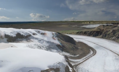Sem sjá má gefur kortið allt aðra sýn á landið en hefðbundin kort.