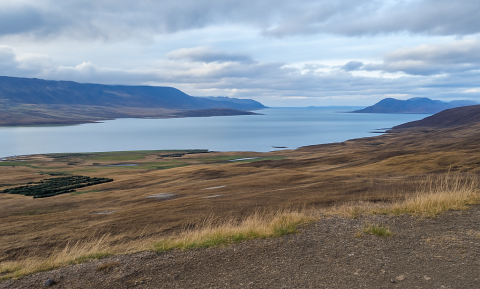 Horft út Eyjafjörð.