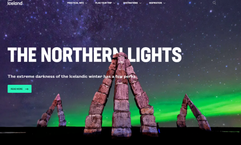 Ný forsíða VisitIceland.com