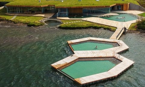 Hinar nýju náttúrulaugar Vök Baths við Egilsstaði. Mynd: Ragnar Th. Sigurðsson
